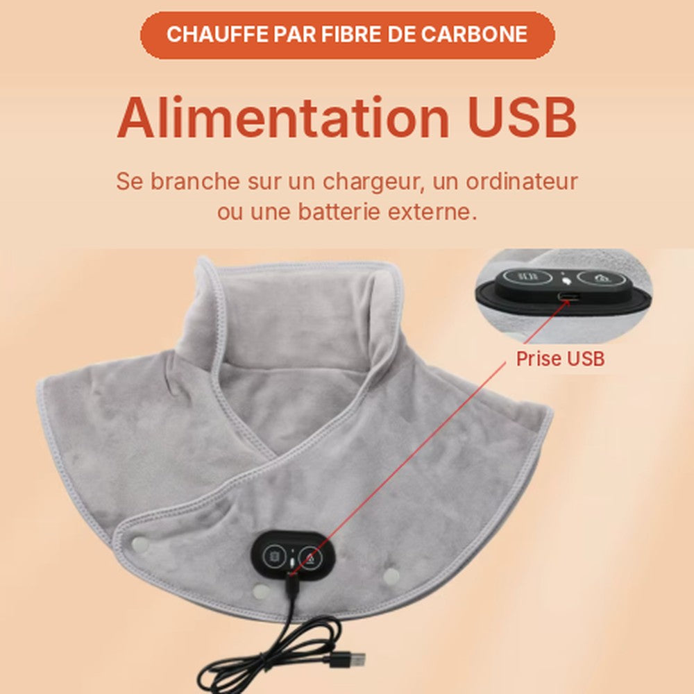 Châle chauffant nuque et épaules XL